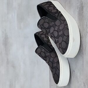 Coach Black Slip-On Sneakers Size 8.5B